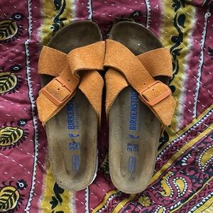 Orange Suede  Birkenstock’s